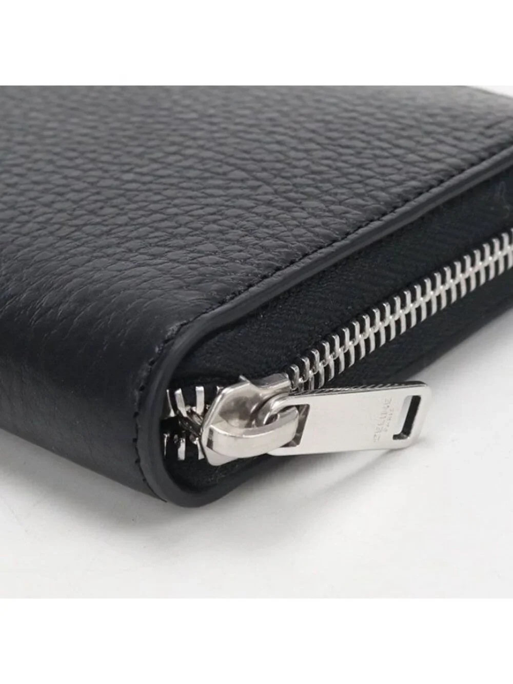 Celine Large Zip Wallet Zip Around Grained Calfskin